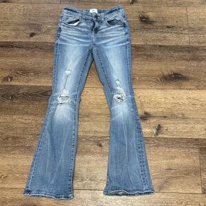 BKE youth flare distressed jeans 12R
